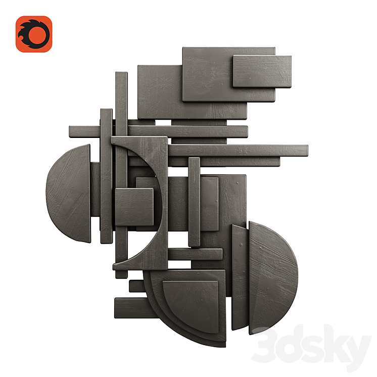 Wall sculpture 1 3DS Max - thumbnail 1