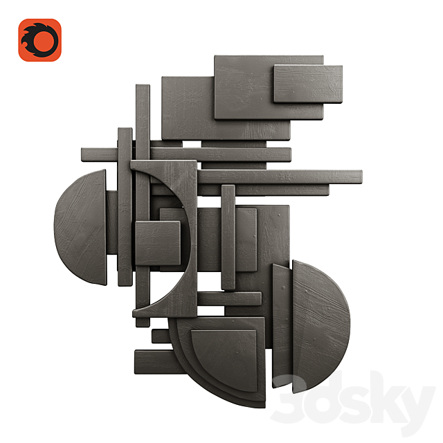 Wall sculpture 1 3DSMax File - thumbnail 1