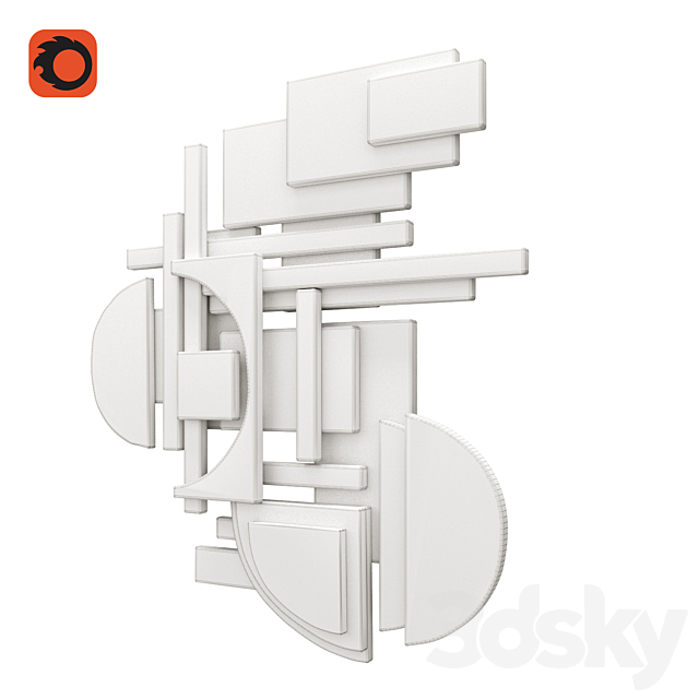 Wall sculpture 1 3DSMax File - thumbnail 3