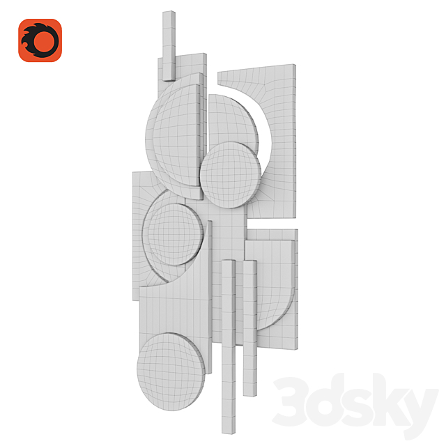 Wall sculpture 3DS Max Model - thumbnail 3