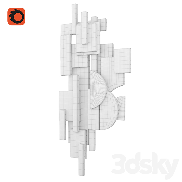 Wall sculpture 3DS Max Model - thumbnail 3