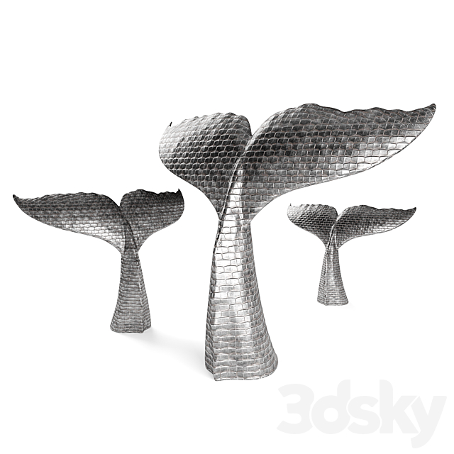 Whale tail sculpture 3DSMax File - thumbnail 1