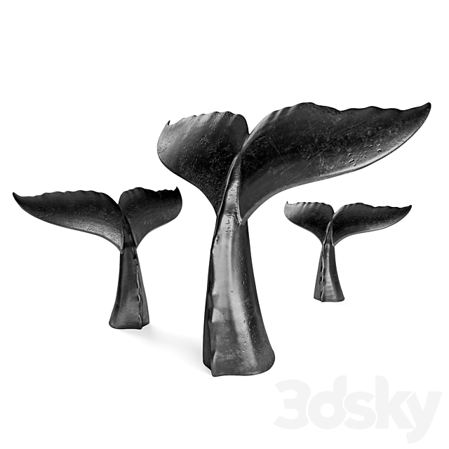 Whale tail sculpture 3DSMax File - thumbnail 3