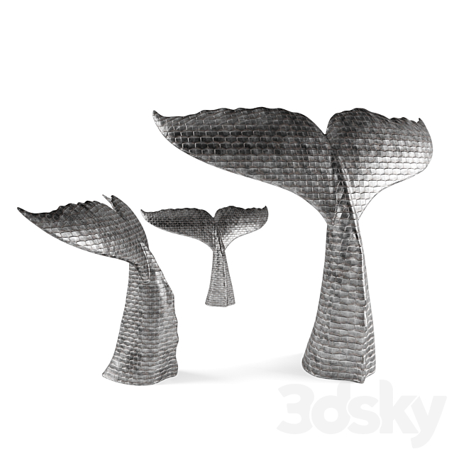 Whale tail sculpture 3DSMax File - thumbnail 4