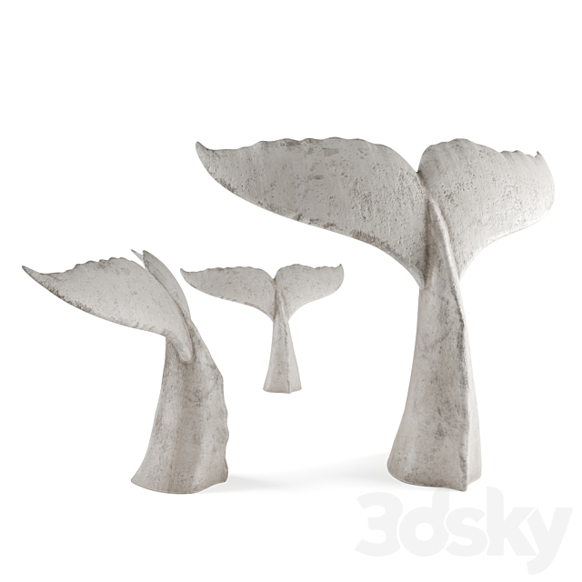 Whale tail sculpture 3DSMax File - thumbnail 5