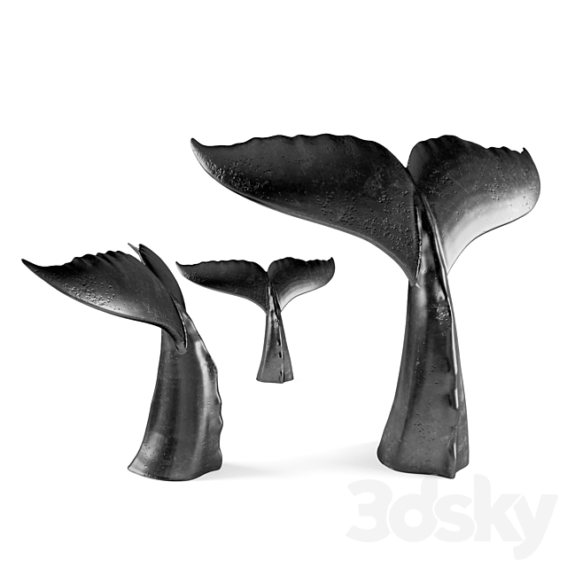 Whale tail sculpture 3DSMax File - thumbnail 6