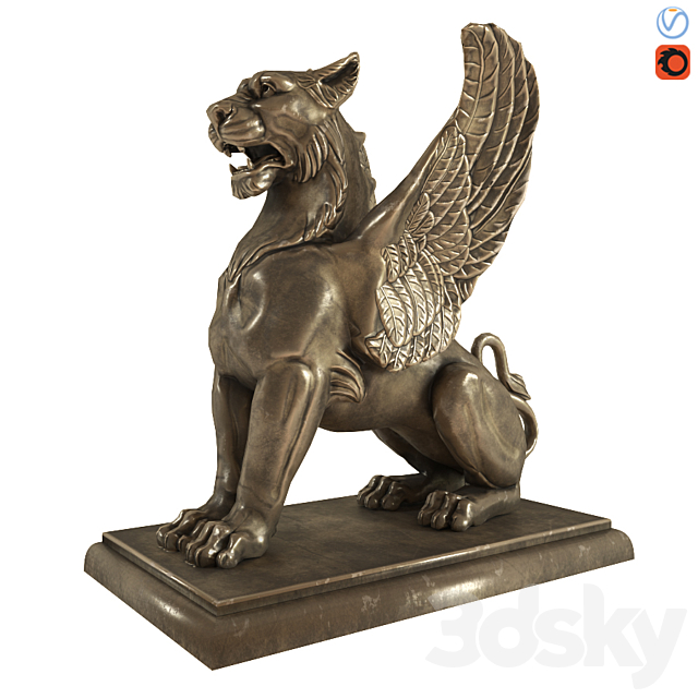 Winged Lion 3DSMax File - thumbnail 1