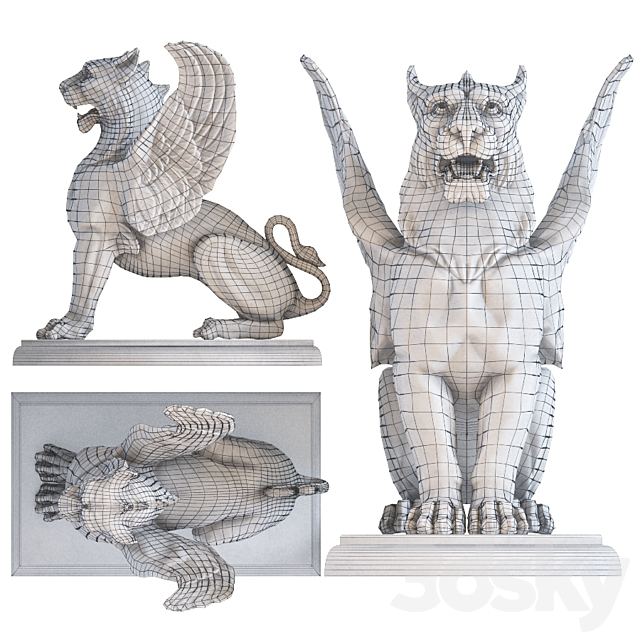 Winged Lion 3DSMax File - thumbnail 3