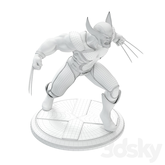 Wolverine_2_versions (metal _ plastic) 3ds Max - thumbnail 3