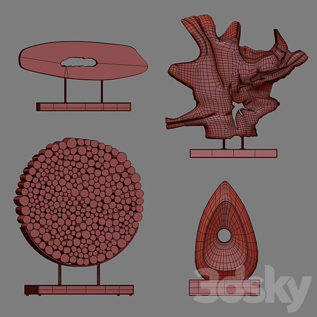 Wood Decor 01 3DSMax File - thumbnail 5