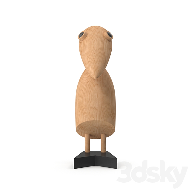 Wood Figurine Marabou 3DSMax File - thumbnail 3