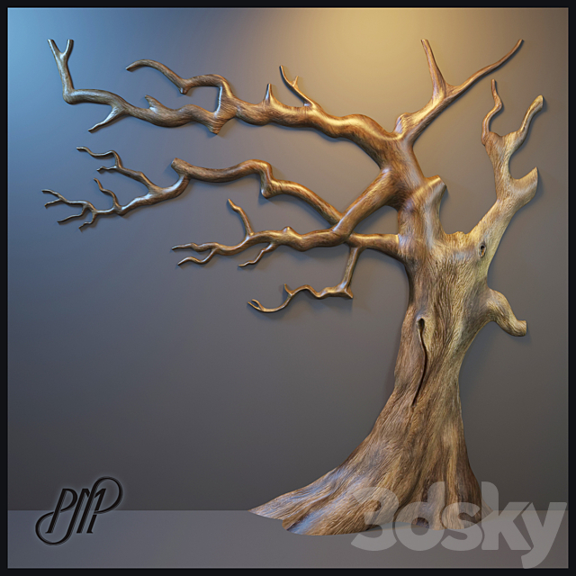 Wood. Wall Sculpture. 3DSMax File - thumbnail 1