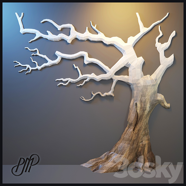 Wood. Wall Sculpture. 3DSMax File - thumbnail 2