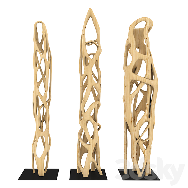 Wooden sculpture of Sahta Maoli 3DSMax File - thumbnail 1