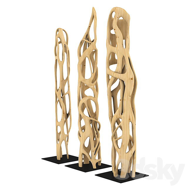 Wooden sculpture of Sahta Maoli 3DSMax File - thumbnail 2