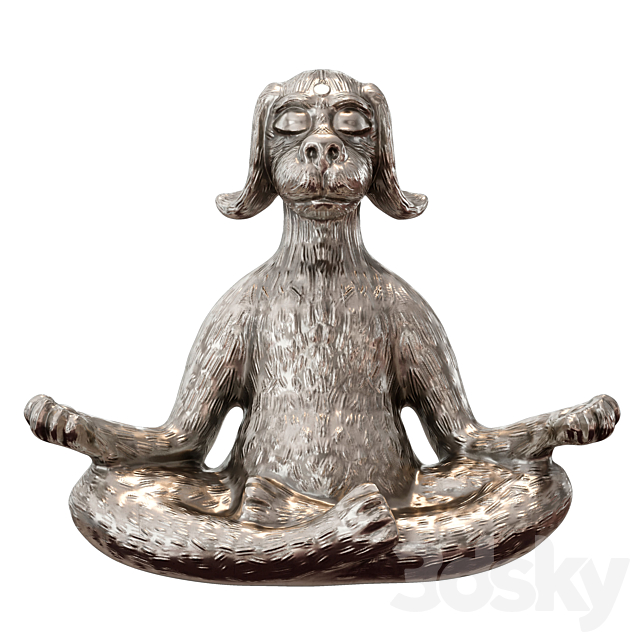 Yoga dog Yoga dog – figurine 3ds Max - thumbnail 3