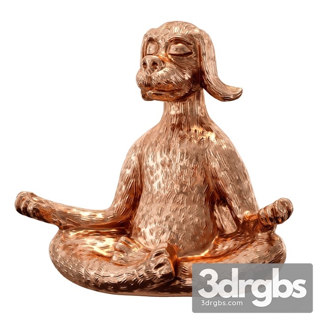 Yoga Dog Yoga Dog Figurine 3dsmax Download - thumbnail 1