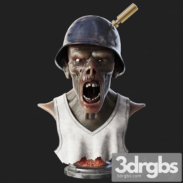 Zombie bust 3dsmax Download - thumbnail 1