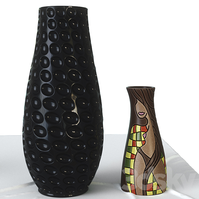 A set of vases 3DSMax File - thumbnail 3