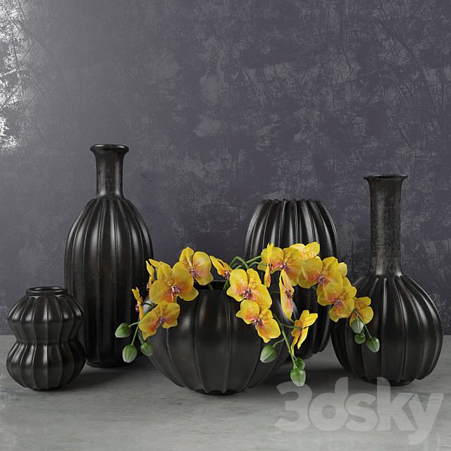 A set of vases (on perezalivke) 3DSMax File - thumbnail 1