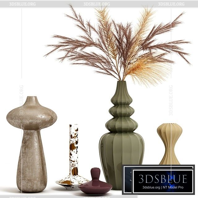 A set of vases with decor. 3DS Max - thumbnail 3