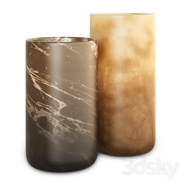 Alabaster pots 3DS Max - thumbnail 1