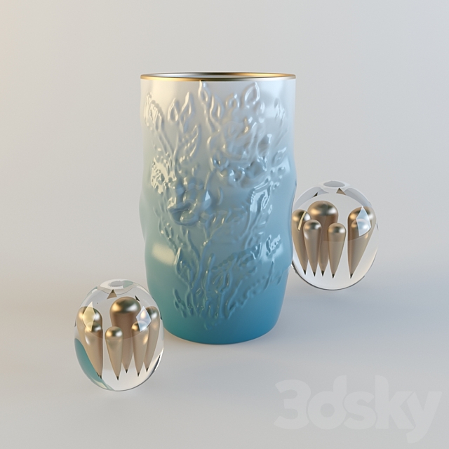 Art vase and decor 3DSMax File - thumbnail 1