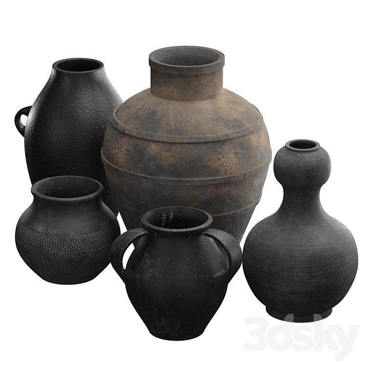 Artisan Vases Collection (Pottery Barn) 3DS Max Model - thumbnail 1