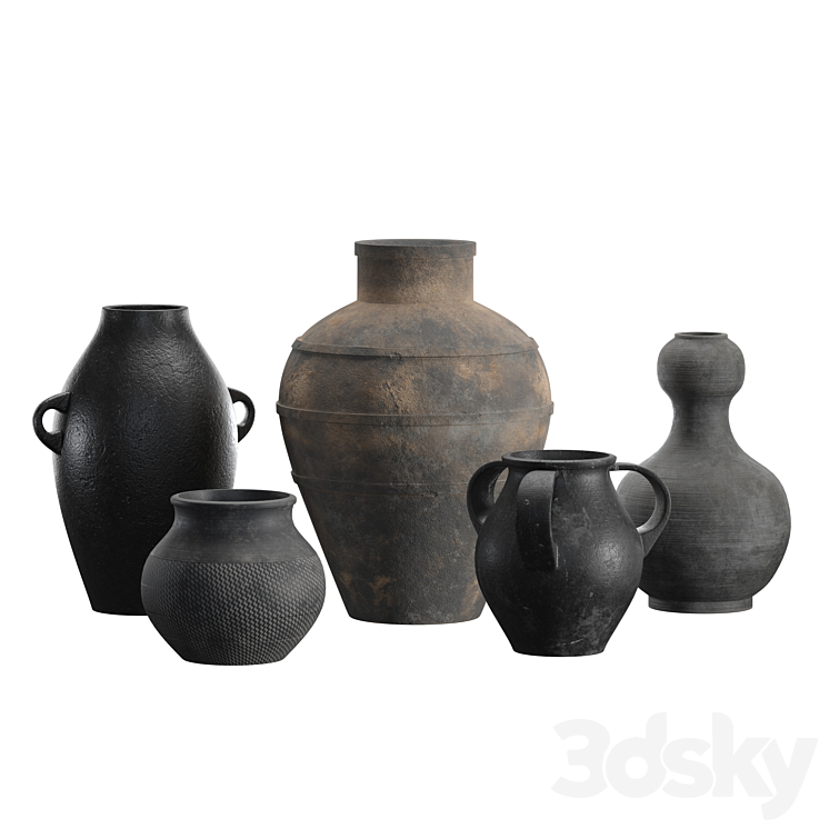 Artisan Vases Collection (Pottery Barn) 3DS Max Model - thumbnail 2