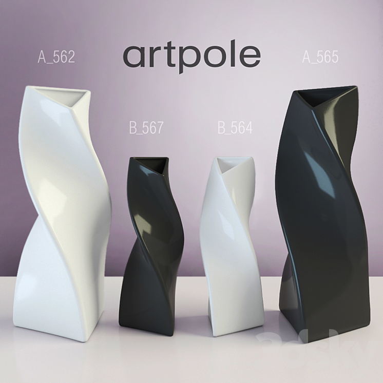 Artpole. Set designer vases 017 3DS Max - thumbnail 1