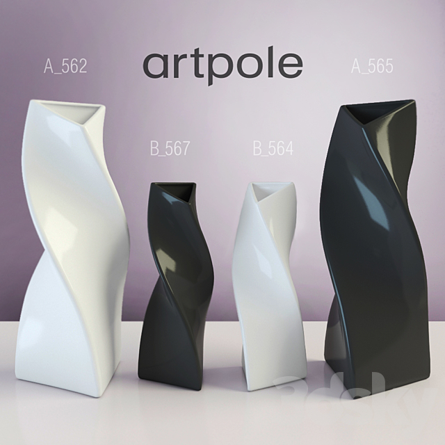 Artpole. Set designer vases 017 3DSMax File - thumbnail 1