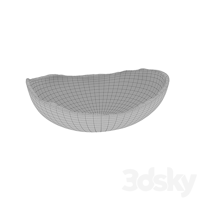 ASHEN OAK BOWL IN GREY by Calvin Klein 3DS Max Model - thumbnail 3