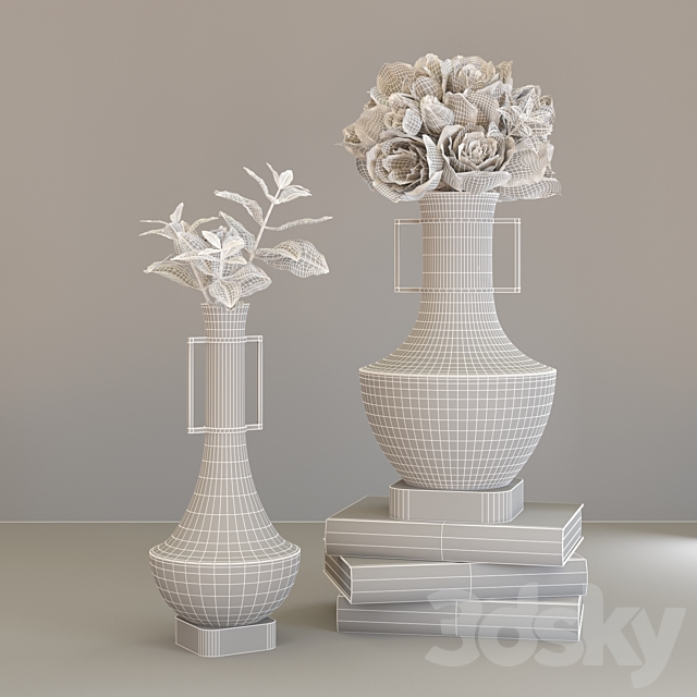 Baker Marco & Polo vases 3DS Max Model - thumbnail 2