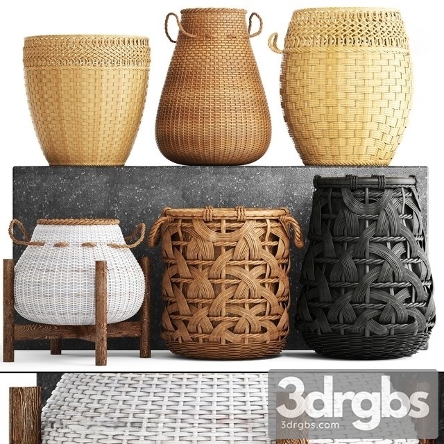 Basket 5 Set 3dsmax Download - thumbnail 1