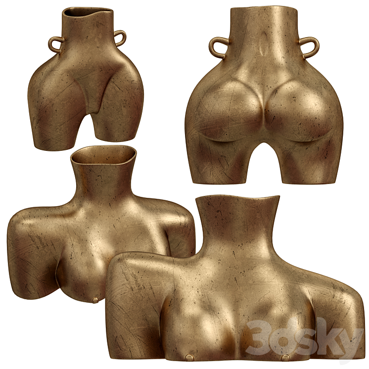 Body vase set 1 3DS Max Model - thumbnail 2