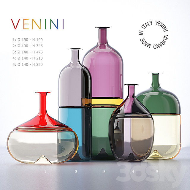 Bolle_bottles_Venini 3DSMax File - thumbnail 1