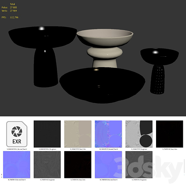 Bowls from Zanat and H&M Home 3DSMax File - thumbnail 7