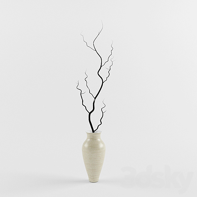 Branch in vase 3DSMax File - thumbnail 1