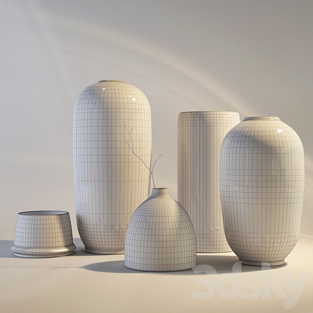 Ceramic vase in glaze 3DSMax File - thumbnail 2