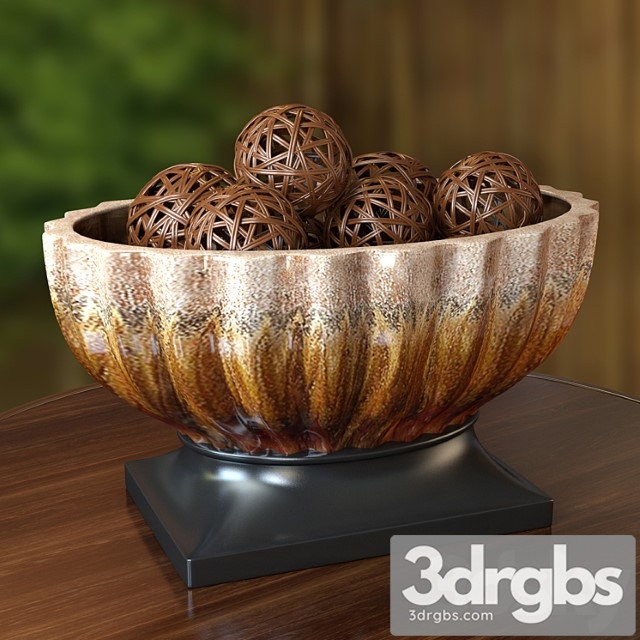 Ceramic Vase With Decorative Balls 3dsmax Download - thumbnail 1