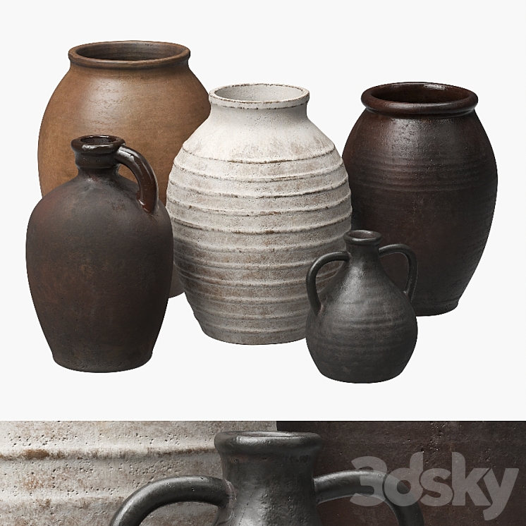 Ceramic vases 3DS Max - thumbnail 1