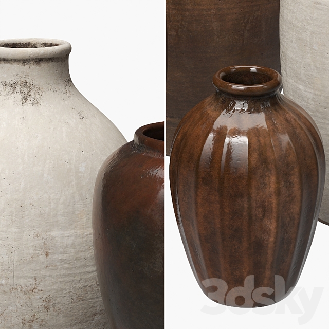 Ceramic vases 3DS Max Model - thumbnail 3