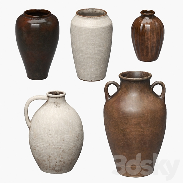 Ceramic vases 3DS Max Model - thumbnail 4