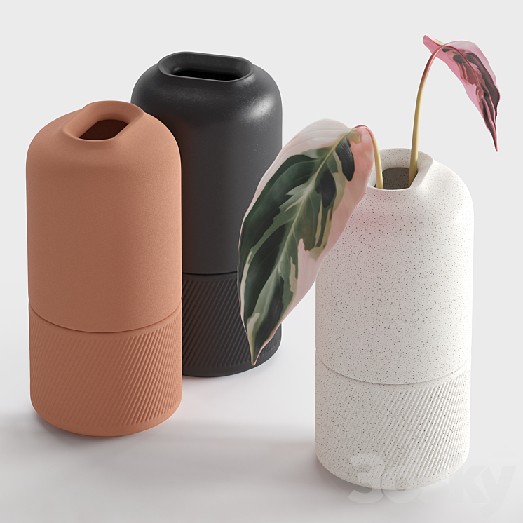 Ceramic Vases (Zenn Vases by Axioma) 3DS Max Model - thumbnail 1