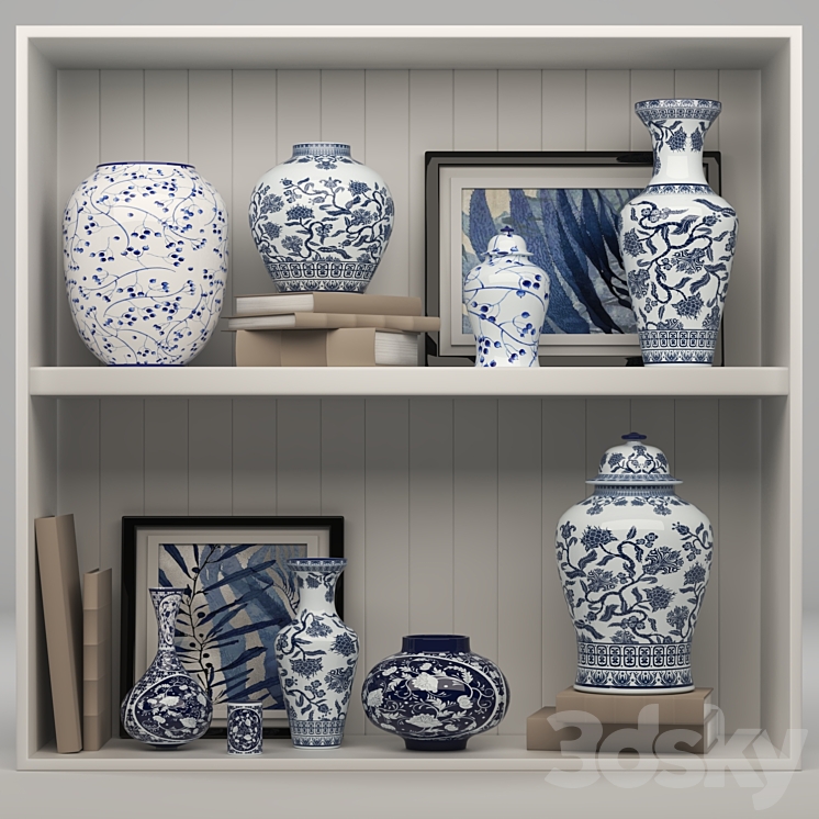 Chinese ceramic vases 3DS Max Model - thumbnail 1