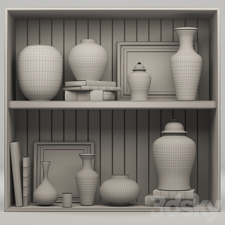 Chinese ceramic vases 3DS Max - thumbnail 2