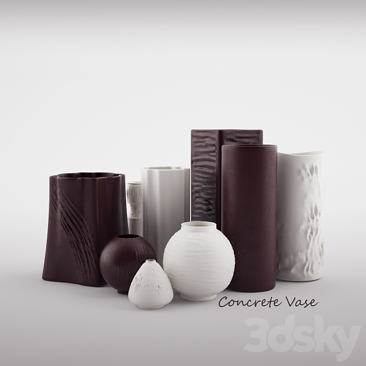 Concrete Vase 3DS Max - thumbnail 1