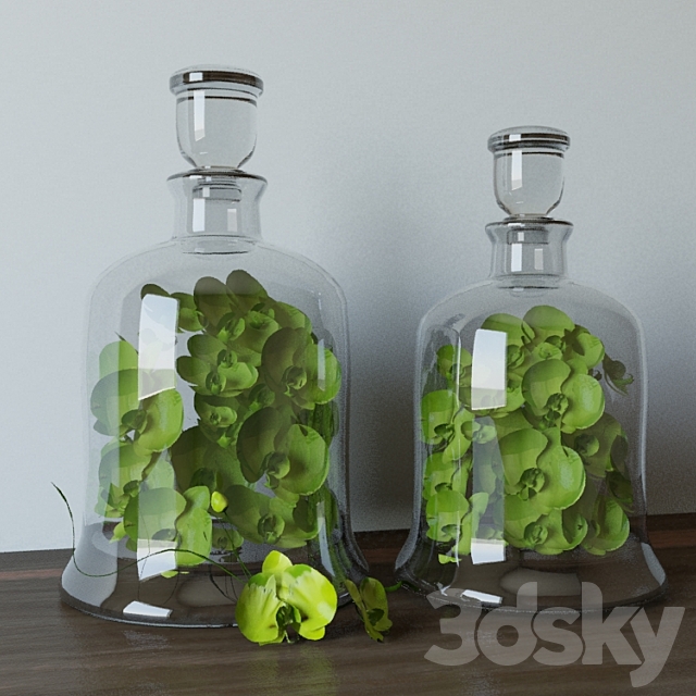 Decanters with Greens 3DSMax File - thumbnail 1