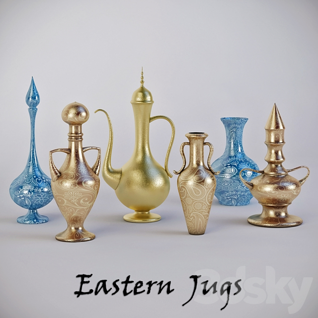 Decor Eastern Jugs 3ds Max - thumbnail 2