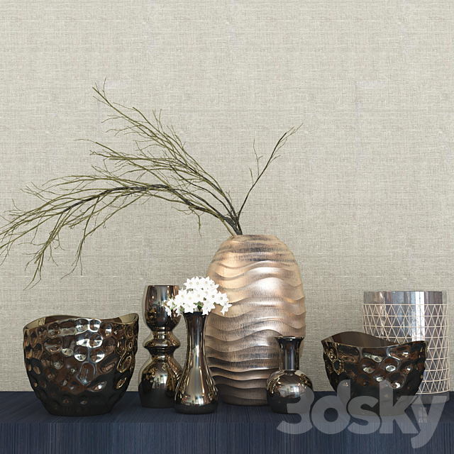 Decor set Kelly Hoppen 4 _ decorative set 3DSMax File - thumbnail 1